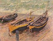 Three Fishing Boats Claude Monet